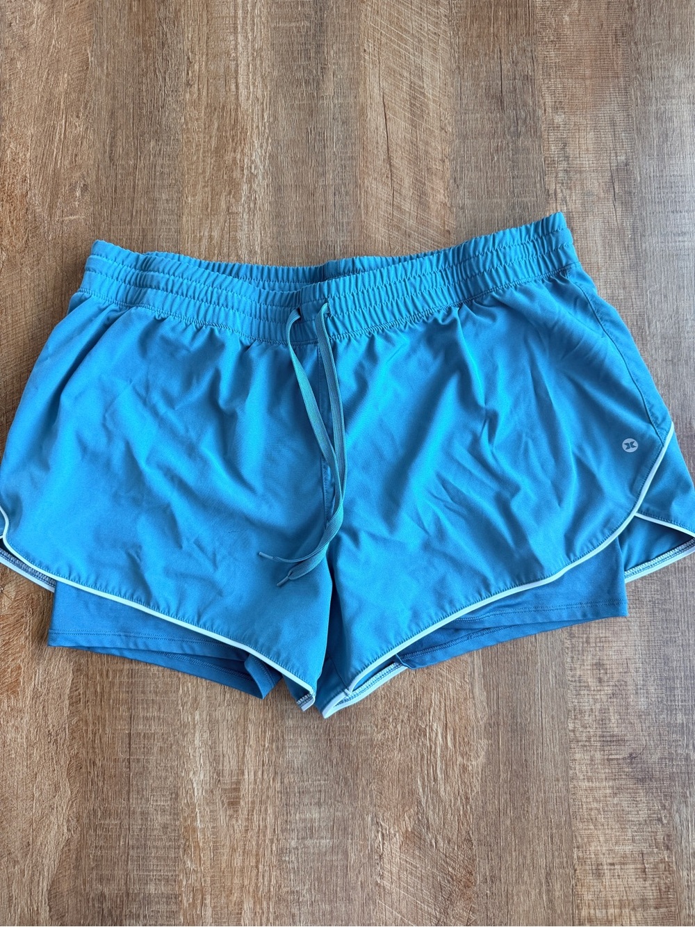 RBX Teal Blue Women’s Athletic Shorts with Contrast Trim